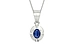 Sterling Silver Thailand Blue Sapphire Pendant Limited Quality (P11)