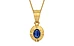 Gold Thailand Blue Sapphire Pendant Limited Quality (P11)
