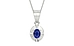 Sterling Silver Thailand Blue Sapphire Pendant Prime Quality (P11)
