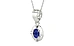 Sterling Silver Thailand Blue Sapphire Pendant Prime Quality (P11)