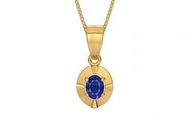 Gold Thailand Blue Sapphire Pendant Prime Quality (P11)