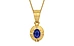 Gold Thailand Blue Sapphire Pendant Prime Quality (P11)