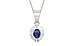 Sterling Silver Thailand Blue Sapphire Pendant Rare Quality (P11)