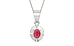 Sterling Silver Ruby Pendant Fine Quality (P11)