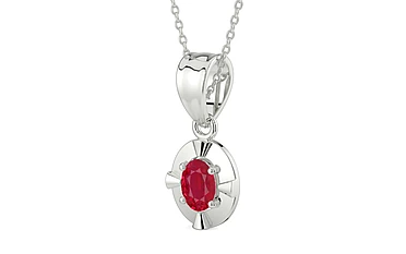 Sterling Silver Ruby Pendant Limited Quality (P11)