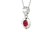 Sterling Silver Ruby Pendant Limited Quality (P11)