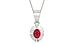 Sterling Silver Ruby Pendant Limited Quality (P11)