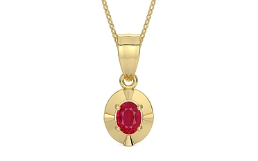 Ashtadhatu Ruby Pendant Limited Quality (P11)