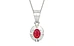 Sterling Silver Ruby Pendant Prime Quality (P11)