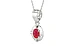 Sterling Silver Ruby Pendant Prime Quality (P11)