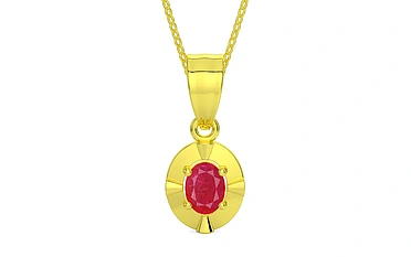 Panchdhatu Ruby Pendant Prime Quality (P11)