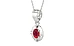 Sterling Silver Ruby Pendant Rare Quality (P11)