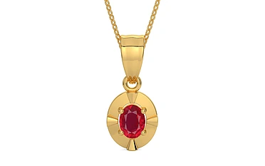 Gold Ruby Pendant Rare Quality (P11)
