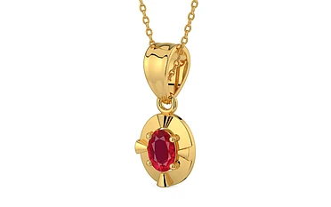 Gold Ruby Pendant Rare Quality (P11)