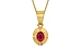 Gold Ruby Pendant Rare Quality (P11)