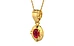Gold Ruby Pendant Rare Quality (P11)