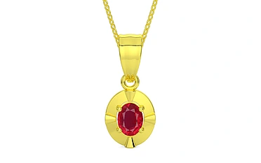 Panchdhatu Ruby Pendant Rare Quality (P11)