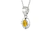 Sterling Silver Thailand Yellow Sapphire Pendant Fine Quality (P11)