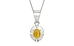 Sterling Silver Thailand Yellow Sapphire Pendant Fine Quality (P11)