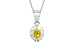 Sterling Silver Thailand Yellow Sapphire Pendant Limited Quality (P11)
