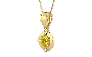 Ashtadhatu Thailand Yellow Sapphire Pendant Limited Quality (P11)