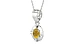 Sterling Silver Thailand Yellow Sapphire Pendant Prime Quality (P11)