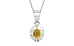 Sterling Silver Thailand Yellow Sapphire Pendant Prime Quality (P11)