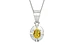 Sterling Silver Thailand Yellow Sapphire Pendant Rare Quality (P11)