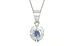 Sterling Silver Ceylon Blue Sapphire Pendant Fine Quality (P11)