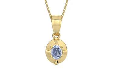 Ashtadhatu Ceylon Blue Sapphire Pendant Fine Quality (P11)