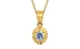 Gold Ceylon Blue Sapphire Pendant Fine Quality (P11)