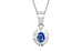 Sterling Silver Ceylon Blue Sapphire Pendant Limited Quality (P11)