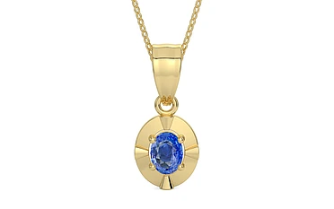 Ashtadhatu Ceylon Blue Sapphire Pendant Limited Quality (P11)