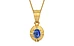 Gold Ceylon Blue Sapphire Pendant Limited Quality (P11)