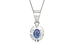 Sterling Silver Ceylon Blue Sapphire Pendant Prime Quality (P11)