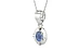 Sterling Silver Ceylon Blue Sapphire Pendant Prime Quality (P11)