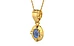 Gold Ceylon Blue Sapphire Pendant Prime Quality (P11)