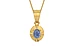 Gold Ceylon Blue Sapphire Pendant Prime Quality (P11)