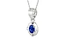 Sterling Silver Ceylon Blue Sapphire Pendant Rare Quality (P11)