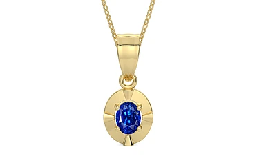 Ashtadhatu Ceylon Blue Sapphire Pendant Rare Quality (P11)