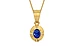 Gold Ceylon Blue Sapphire Pendant Rare Quality (P11)
