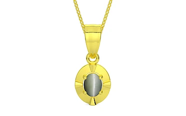 Panchdhatu Cat's Eye Pendant Fine Quality (P11)