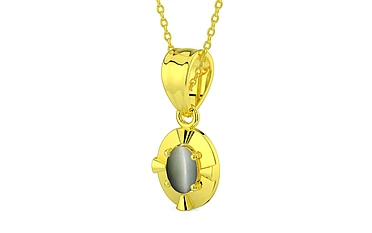 Panchdhatu Cat's Eye Pendant Fine Quality (P11)