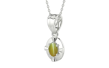 Sterling Silver Cat's Eye Pendant Limited Quality (P11)
