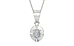Sterling Silver Ceylon White Sapphire Pendant Fine Quality (P11)