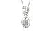 Sterling Silver Ceylon White Sapphire Pendant Fine Quality (P11)
