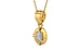 Gold Ceylon White Sapphire Pendant Fine Quality (P11)
