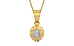 Gold Ceylon White Sapphire Pendant Fine Quality (P11)