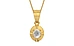 Gold Ceylon White Sapphire Pendant Limited Quality (P11)