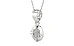 Sterling Silver Ceylon White Sapphire Pendant Prime Quality (P11)